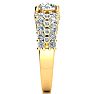 14K Yellow Gold 2 1/3 Carat Fancy Diamond Engagement Ring, With 1.25 Carat Center Image-4