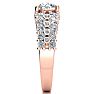 14K Rose Gold 2 1/3 Carat Fancy Diamond Engagement Ring, With 1.25 Carat Center Image-3