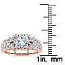 14K Rose Gold 2 1/3 Carat Fancy Diamond Engagement Ring, With 1.25 Carat Center Image-5