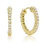 1/4 Carat Diamond Inside-Out Hoop Earrings Image-1