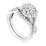 1 Carat Floral Halo Diamond Bridal Set in 14 Karat White Gold

 Image-3