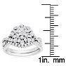 1 Carat Floral Halo Diamond Bridal Set in 14 Karat White Gold

 Image-4