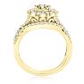 1 Carat Floral Halo Diamond Bridal Set in 14 Karat Yellow Gold

 Image-2