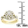 1 Carat Floral Halo Diamond Bridal Set in 14 Karat Yellow Gold

 Image-4
