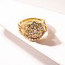 1 Carat Floral Halo Diamond Bridal Set in 14 Karat Yellow Gold

 Image-6