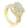 1 Carat Heart Halo Diamond Bridal Set in 14 Karat Yellow Gold
 Image-3