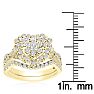 1 Carat Heart Halo Diamond Bridal Set in 14 Karat Yellow Gold
 Image-4