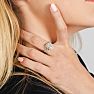 1 Carat Oval Halo Diamond Bridal Set in 14 Karat White Gold Image-3