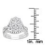 1 Carat Oval Halo Diamond Bridal Set in 14 Karat White Gold Image-5