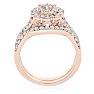 1 Carat Oval Halo Diamond Bridal Set in 14 Karat Rose Gold
 Image-2