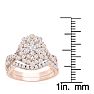 1 Carat Oval Halo Diamond Bridal Set in 14 Karat Rose Gold
 Image-4
