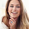 1 1/5 Carat Oval Shape Blue Topaz and Two Diamond Ring In 14 Karat Rose Gold
 Image-6