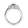 1-1/5 Carat Oval Shape Mystic Topaz Ring With Two Diamonds In 14 Karat White Gold Image-3