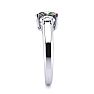 1-1/5 Carat Oval Shape Mystic Topaz Ring With Two Diamonds In 14 Karat White Gold Image-4