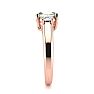1 Carat Oval Shape Green Amethyst and Two Diamond Ring In 14 Karat Rose Gold Image-4