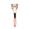 1 Carat Oval Shape Morganite and Two Diamond Ring In 14 Karat Rose Gold Image-4