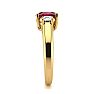 1.15 Carat Oval Shape Ruby and Two Diamond Ring In 14 Karat Yellow Gold Image-4