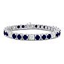 16 Carat Sapphire and Diamond Bracelet In 14 Karat White Gold Image-1