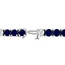16 Carat Sapphire and Diamond Bracelet In 14 Karat White Gold Image-2