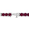 Ruby Bracelet; Ruby Tennis Bracelet; 16 Carat Ruby and Diamond Bracelet In 14 Karat White Gold Image-2
