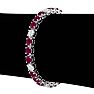 Ruby Bracelet; Ruby Tennis Bracelet; 16 Carat Ruby and Diamond Bracelet In 14 Karat White Gold Image-3
