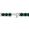 16 Carat Emerald and Diamond Bracelet In 14 Karat White Gold Image-2