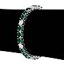 16 Carat Emerald and Diamond Bracelet In 14 Karat White Gold Image-3