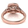 1 Carat Double Halo Diamond Engagement Ring in 14 Karat Rose Gold Image-5