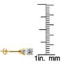 1/3 Carat Colorless Diamond Stud Earrings In 14 Karat Yellow Gold Image-4