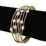 14 Karat Yellow Gold 2 Carat Pave Diamond Cuff Bangle Bracelet Image-5