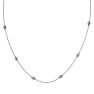 14 Karat White Gold 1/2 Carat Diamonds By The Yard Necklace, 16-18 Inches Image-4