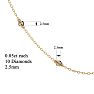 14 Karat Yellow Gold 1/2 Carat Diamonds By The Yard Necklace, 16-18 Inches Image-5