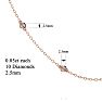 14 Karat Rose Gold 1/2 Carat Diamonds By The Yard Necklace, 16-18 Inches Image-5