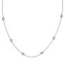 14 Karat White Gold 1 Carat Diamonds By The Yard Necklace, 16-18 Inches. Lowest Price Anywhere For An Amazing Necklace! Image-3