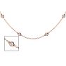 14 Karat Rose Gold 1 Carat Diamonds By The Yard Necklace, 16-18 Inches
 Image-1