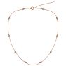 14 Karat Rose Gold 1 Carat Diamonds By The Yard Necklace, 16-18 Inches
 Image-2
