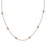 14 Karat Rose Gold 1 Carat Diamonds By The Yard Necklace, 16-18 Inches
 Image-3