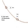 14 Karat Rose Gold 1 Carat Diamonds By The Yard Necklace, 16-18 Inches
 Image-5