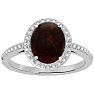 1 ½ Carat Black Opal and Diamond Halo Ring in Sterling Silver-Size 4 Only
 Image-1