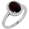 1 ½ Carat Black Opal and Diamond Halo Ring in Sterling Silver-Size 4 Only
 Image-2