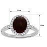1 ½ Carat Black Opal and Diamond Halo Ring in Sterling Silver-Size 4 Only
 Image-5
