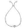 Sterling Silver Adjustable Bead Bracelet with Heart Key and Bead Embellishments Image-2