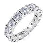 Eternity Ring Size 8.5, 4 1/4 Carat Diamond Eternity Ring In 14 Karat White Gold Image-2