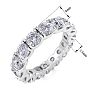 Eternity Ring Size 8.5, 4 1/4 Carat Diamond Eternity Ring In 14 Karat White Gold Image-5