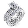 14 Karat White Gold 8 1/2 Carat Diamond Eternity Engagement Ring With Matching Band
, Ring Size 4.5 Image-2