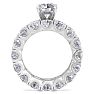 14 Karat White Gold 8 1/2 Carat Diamond Eternity Engagement Ring With Matching Band
, Ring Size 4.5 Image-3