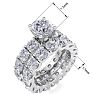 14 Karat White Gold 8 1/2 Carat Diamond Eternity Engagement Ring With Matching Band
, Ring Size 4.5 Image-5