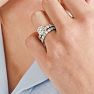 14 Karat White Gold 9 1/4 Carat Diamond Eternity Engagement Ring With Matching Band, Ring Size 7 Image-7