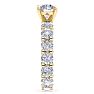 14 Karat Yellow Gold 5 1/2 Carat Diamond Eternity Engagement Ring With 1 1/2 Carat Round Brilliant Center, Ring Size 9 Image-4