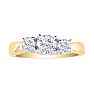 Cheap Engagement Rings, 1/4ct Three Diamond Engagement Ring In 10k Yellow Gold Image-1